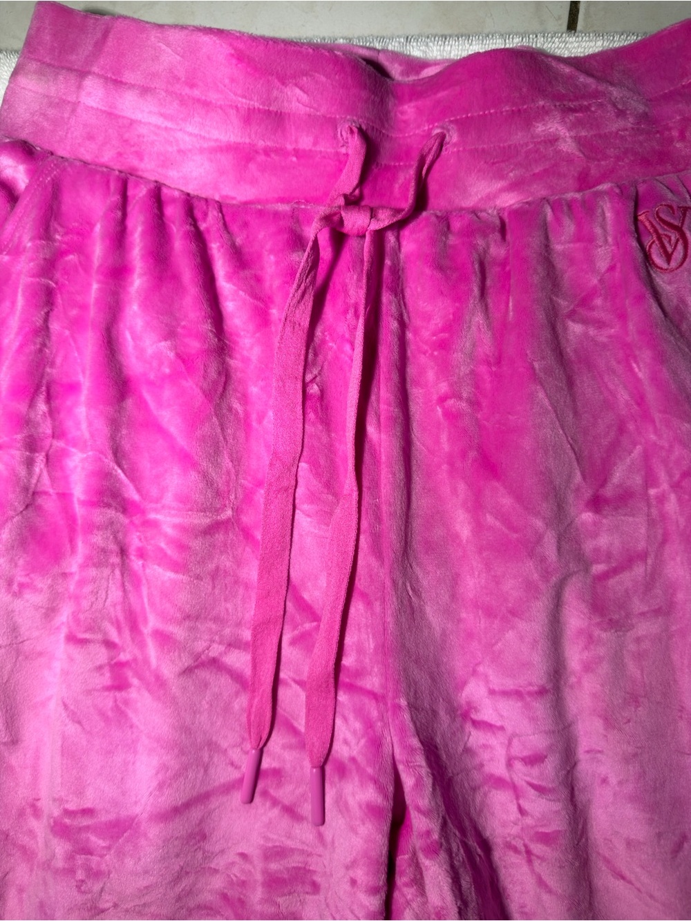 Victoria's Secret Bright Pink Velour Lounge Pants - Picture 4 of 5